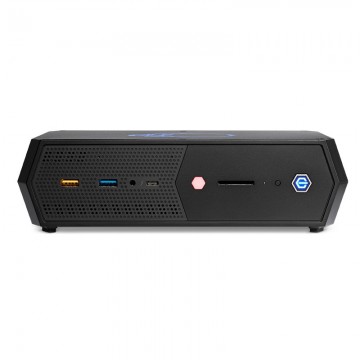 Miniature pc with usb port, thunderbolt, SDXC and front audio