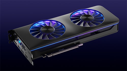 A graphics card with an attractive design and backlighting