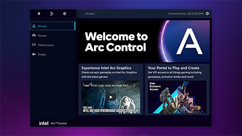 Intel arc control for RGB and other control options for your graphics card